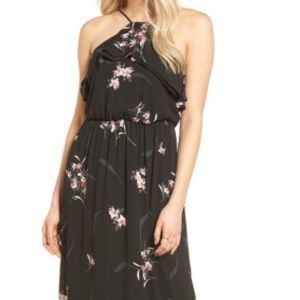 Lush Maxi Dress Halter with Ruffle Size Small